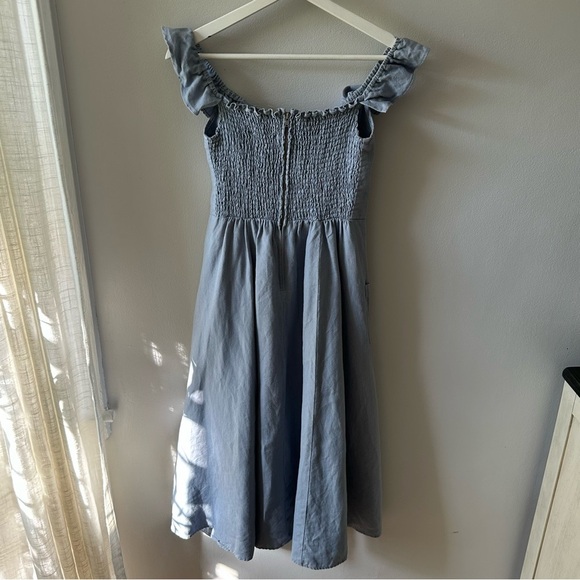 Reformation Linen Hattie Dress in Mineral - Picture 3 of 6